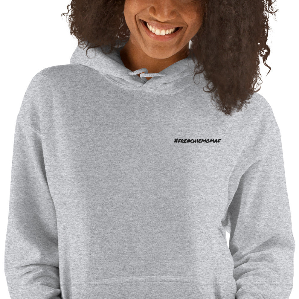 #frenchiemomaf (embroidered) - (Womens) Hoodie